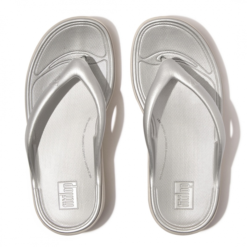 Fitflop Relieff Eva Tpu Thongs Sandaler Med Tåstolpe Dame Sølv | DK-380729-RMS