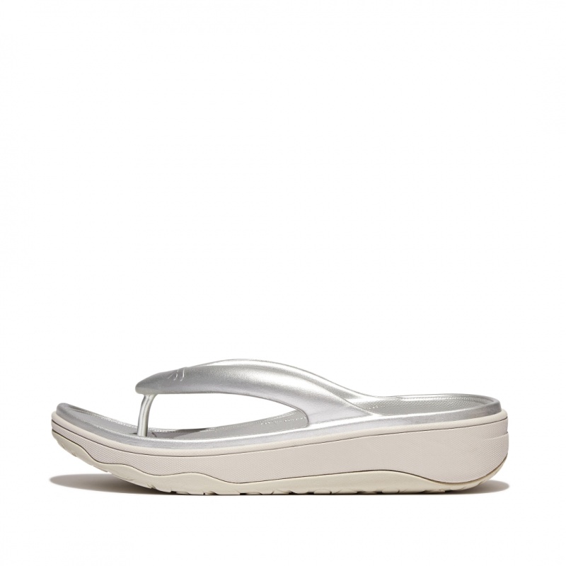 Fitflop Relieff Eva Tpu Thongs Sandaler Med Tåstolpe Dame Sølv | DK-380729-RMS