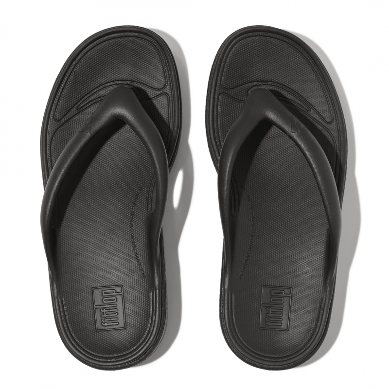 Fitflop Relieff Eva Tpu Thongs Sandaler Med Tåstolpe Dame Sort | DK-412596-JNK