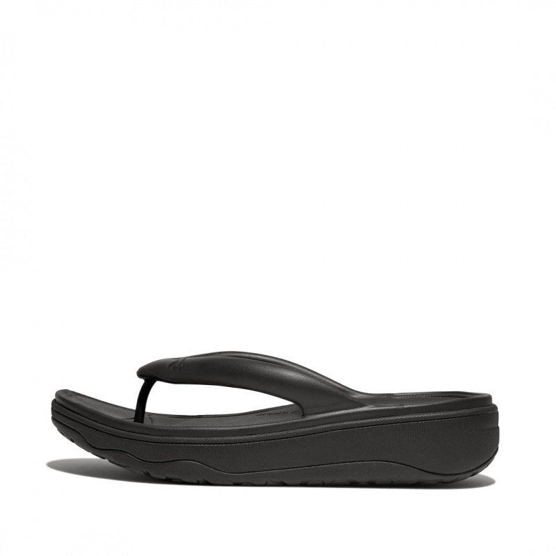 Fitflop Relieff Eva Tpu Thongs Sandaler Med Tåstolpe Dame Sort | DK-412596-JNK