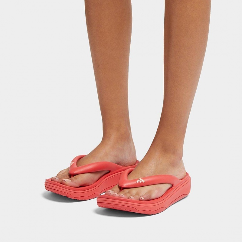 Fitflop Relieff Eva Tpu Thongs Sandaler Med Tåstolpe Dame Rød | DK-486370-QHP