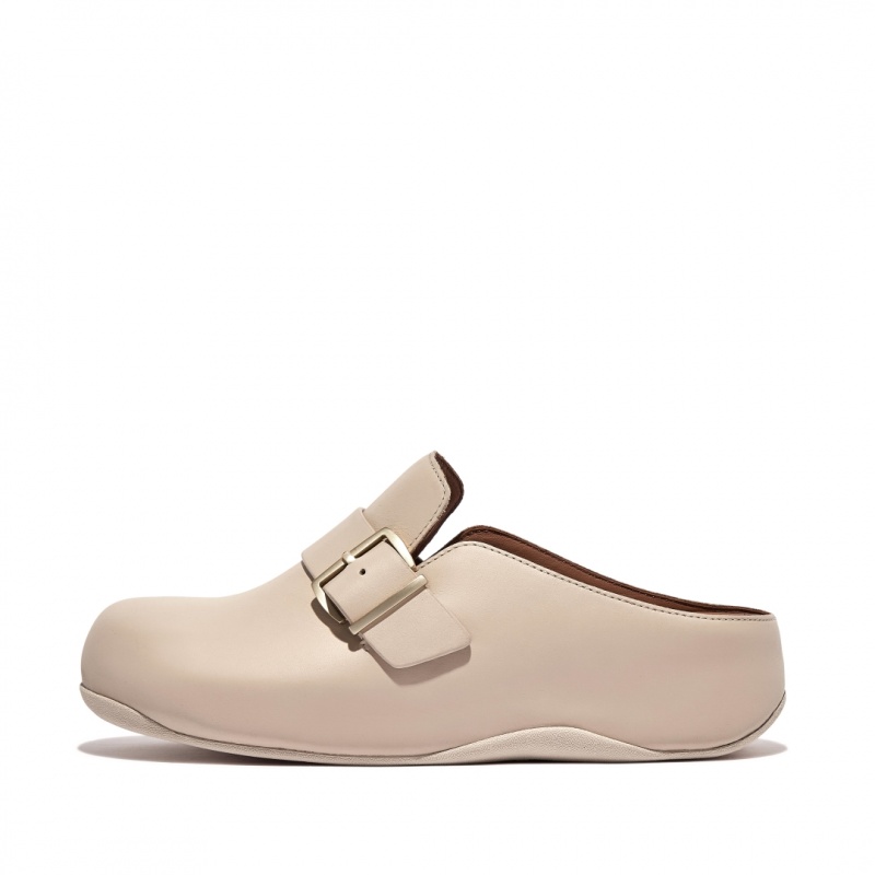 Fitflop Shuv Přezkou Páskové Træsko Dame Grå Beige | DK-934167-DJS