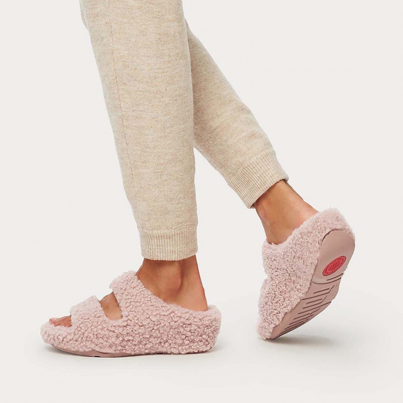 Fitflop Shuv Uld Shearling Tøfler Dame Lyserød | DK-025483-WZV