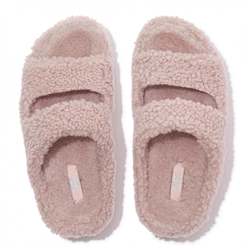 Fitflop Shuv Uld Shearling Tøfler Dame Lyserød | DK-025483-WZV