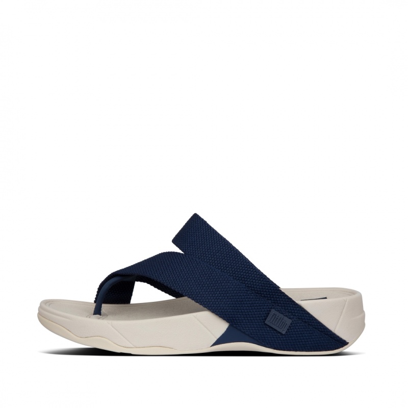 Fitflop Sling Polyester Sandaler Med Tåstolpe Herre Mørkeblå | DK-031265-ESC