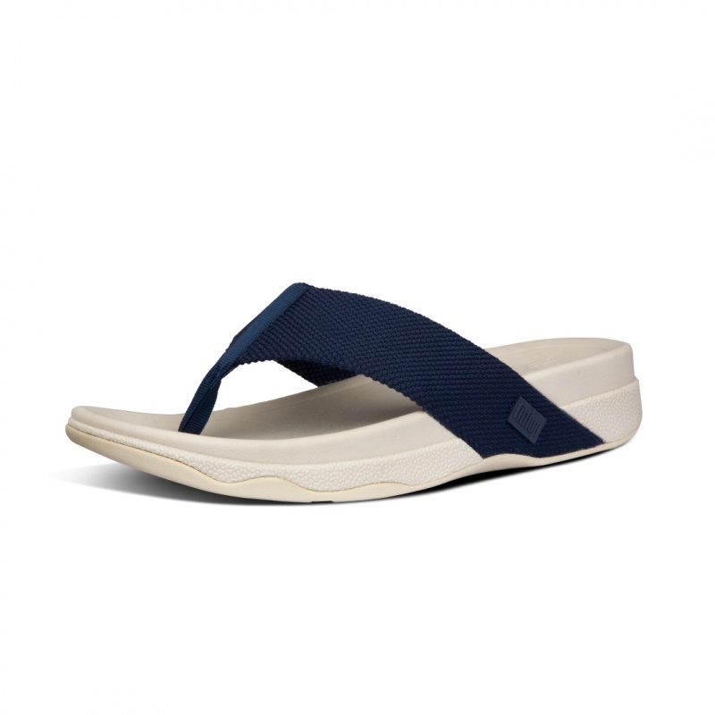 Fitflop Surfer Polyester Sandaler Med Tåstolpe Herre Blå | DK-987465-SWF