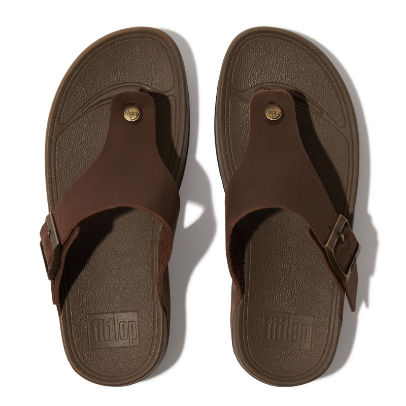 Fitflop Trakk Ii Nubuck Tå Thongs Herre Brune | DK-651489-JWC