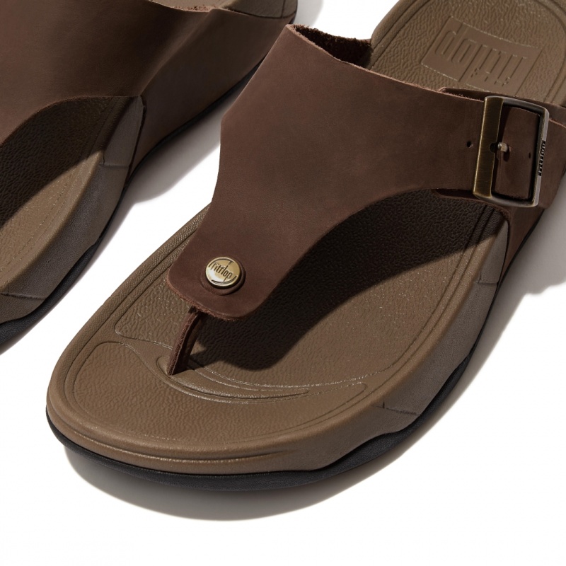 Fitflop Trakk Ii Nubuck Tå Thongs Herre Brune | DK-651489-JWC