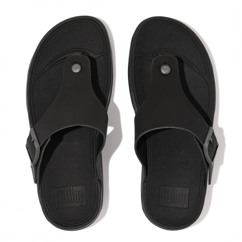 Fitflop Trakk Ii Nubuck Tå Thongs Herre Sort | DK-367941-QPA