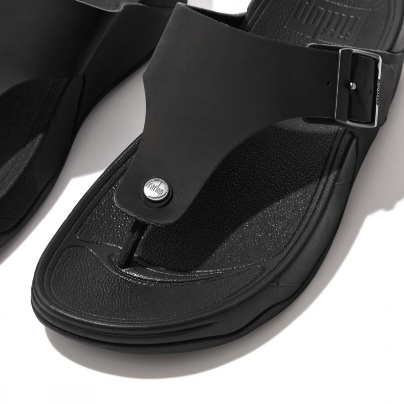 Fitflop Trakk Ii Nubuck Tå Thongs Herre Sort | DK-367941-QPA