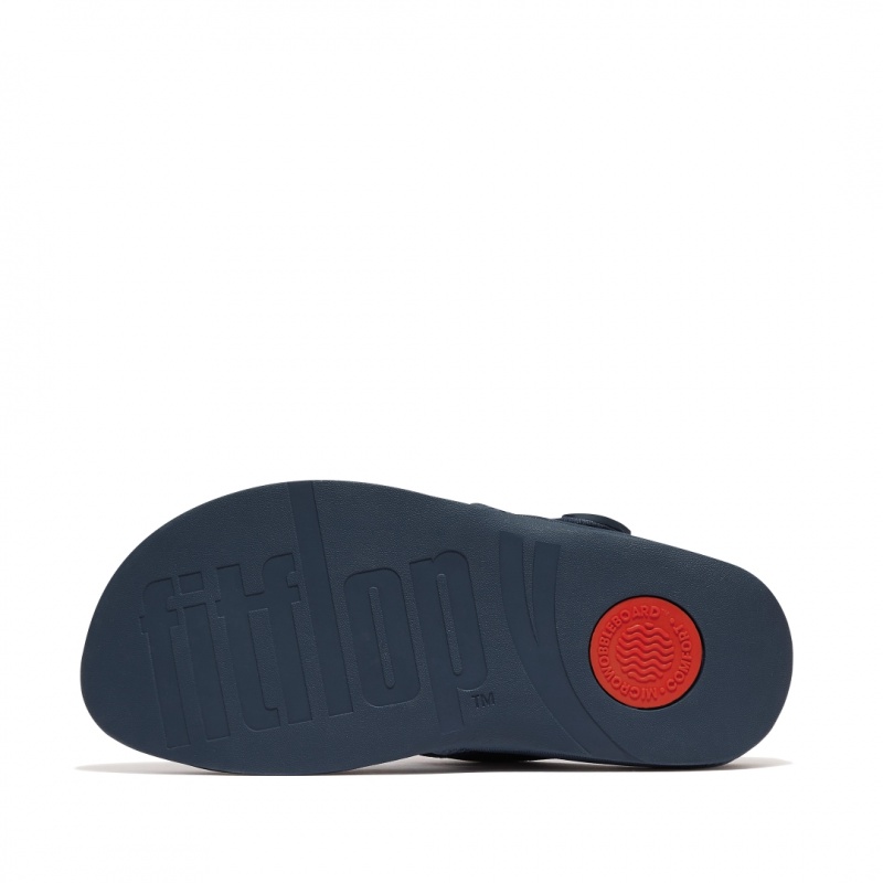 Fitflop Trakk Ii Polyester Faux Tå Thongs Herre Blå | DK-695807-PHJ