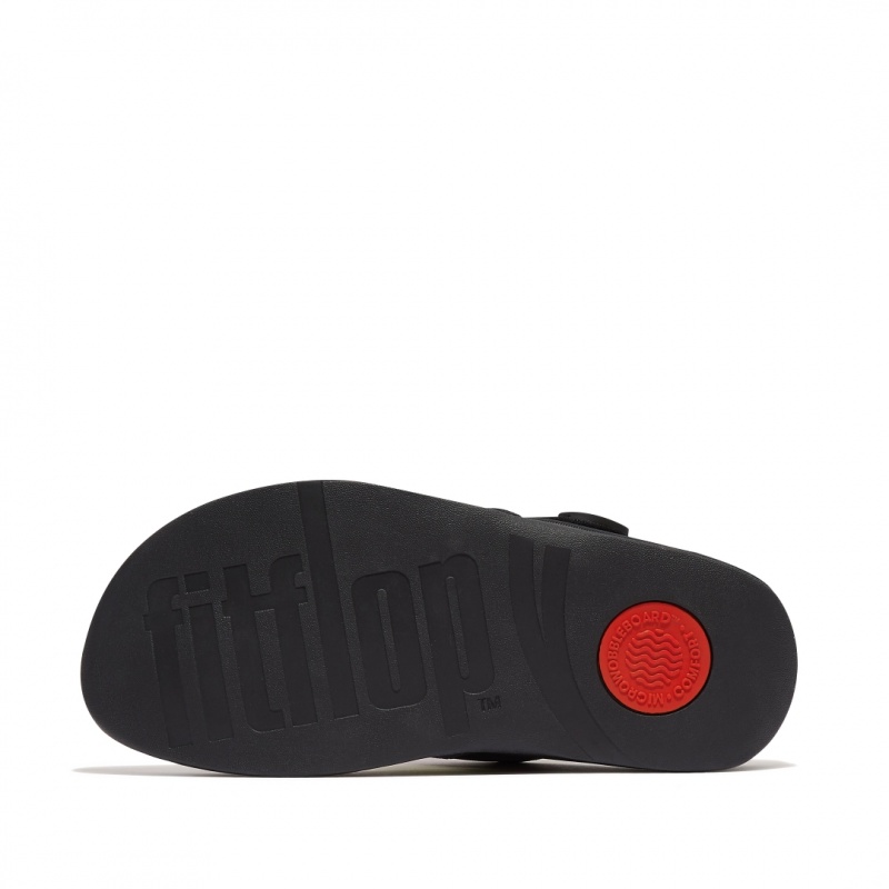 Fitflop Trakk Ii Polyester Faux Tå Thongs Herre Sort | DK-395420-TEJ