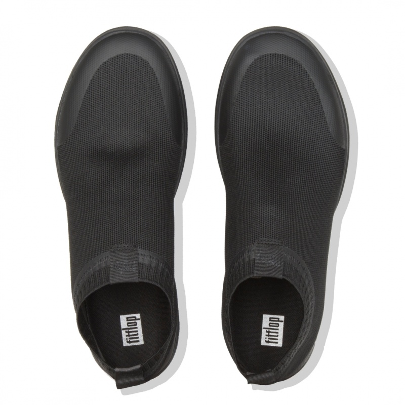 Fitflop Uberknit Nylon Mix Knit Tpu Rubber Sneakers Herre Sort | DK-592701-GBY