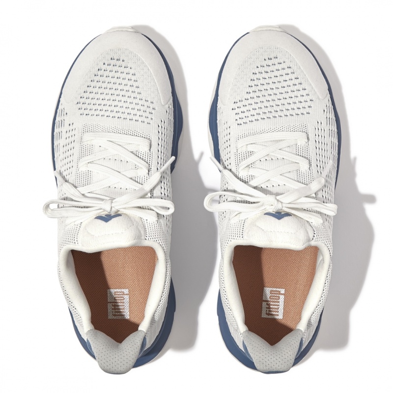 Fitflop Vitamin Ffx Knit Sports Sneakers Dame Blå | DK-086932-QDO