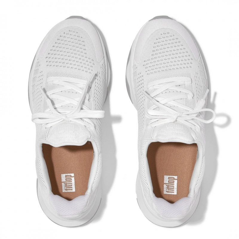 Fitflop Vitamin Ffx Knit Sports Sneakers Dame Hvide | DK-749802-NIH