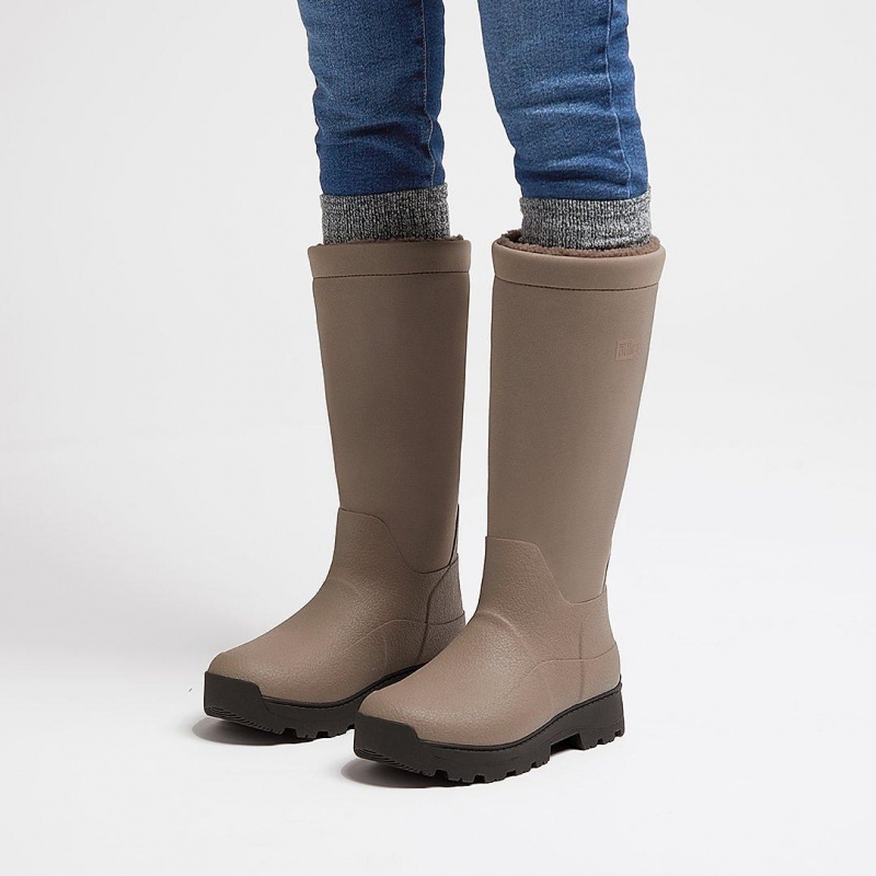 Fitflop Wonderwelly Atb Natural Mix Welly Gummistøvler Dame Grå | DK-786213-HWX