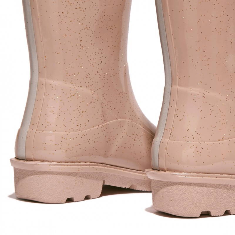 Fitflop Wonderwelly Natural Mix Welly Gummistøvler Børn Lyserød Guld | DK-179486-YQK