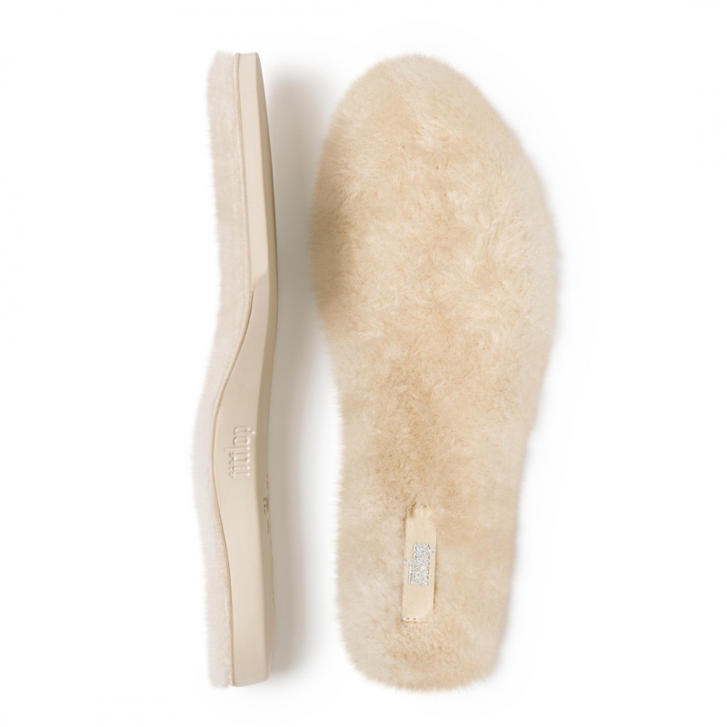 Fitflop Wonderwelly Shearling Ankle Boots Indlægssåler Dame Hvide | DK-827643-FRP